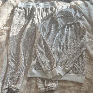 C&C California Leopard Print Track Pants & Hoodie Set